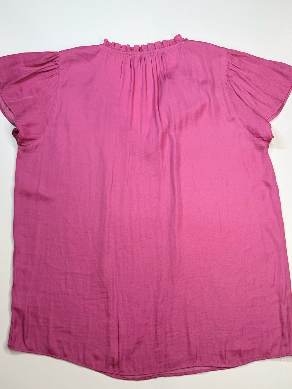 Anthropologie Maison d’Amélie Paris Pink Smocked Flutter Sleeve Blouse S - Picture 6 of 8